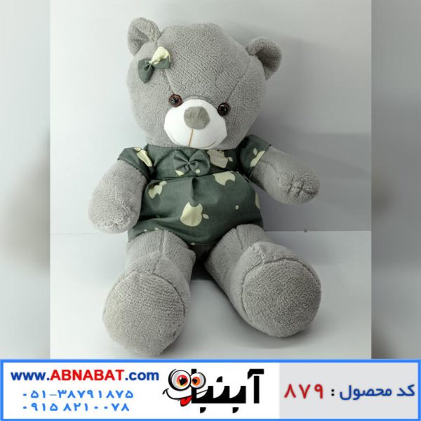 عروسک خرس دخترانه خاکستری